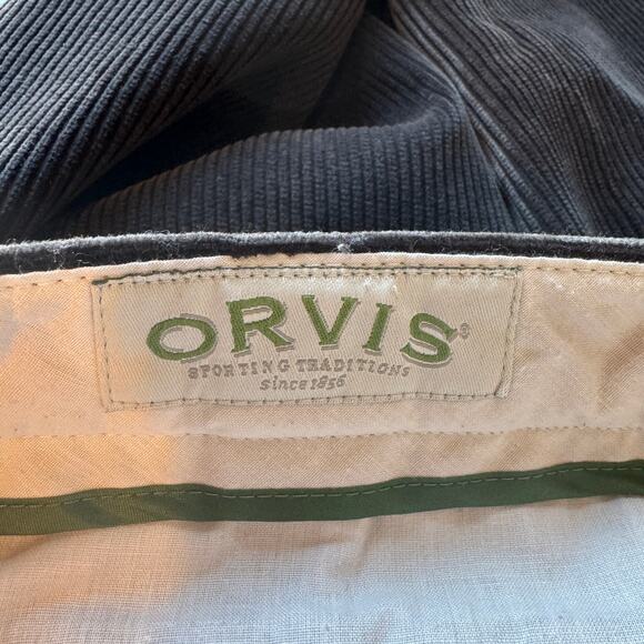 Orvis Men's Size 38 Corduroy Trousers Pleated Brisbane Moss 90s Grandpacore - Picture 9 of 11